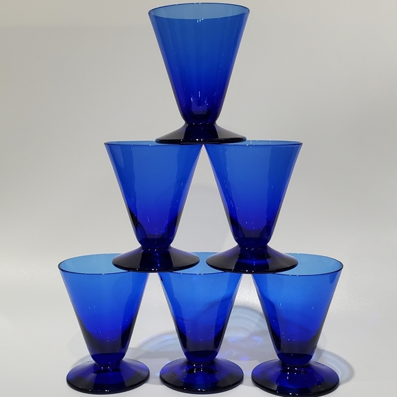 (6) Cobalt Blue 2oz Double Shot, Cordial, Shooter, Sake, Liquor, Shooter Glasses - Picture 8 of 10
